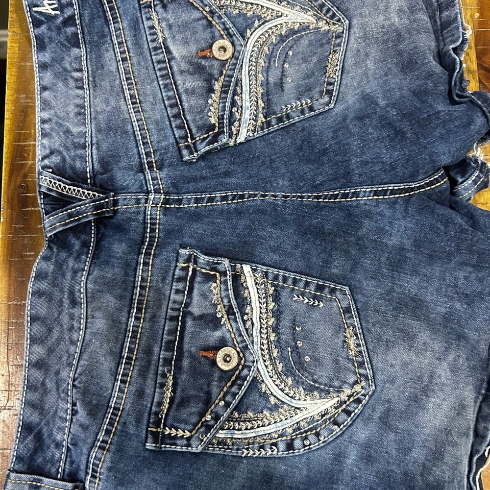 Ariya Dark Blue Jean Shorts - Picture 2 of 3